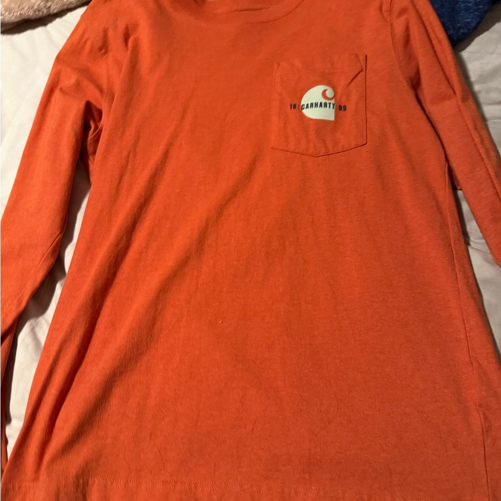 Carhartt Men's Orange Long Sleeve Tee